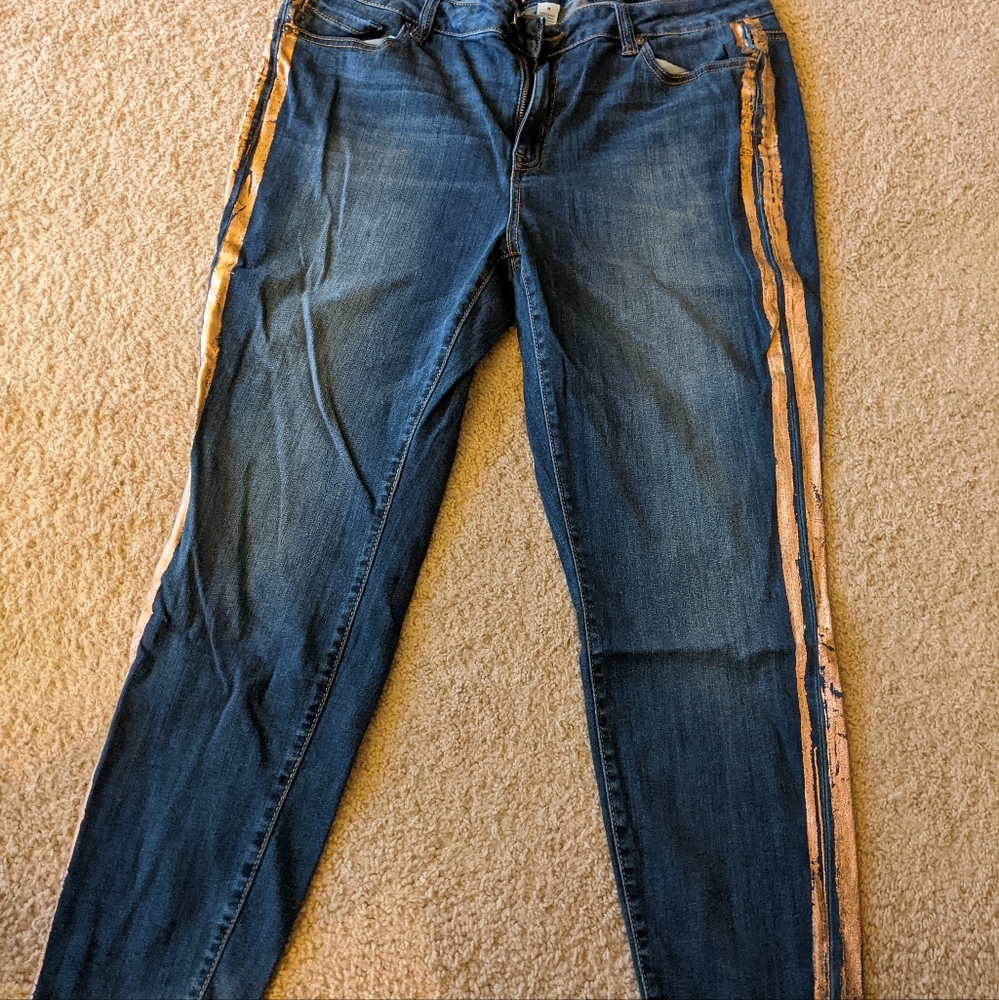 Jeans w/Rose Gold stripes